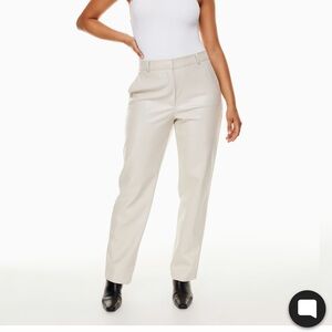 Aritzia Babaton Command Leather Pant - Cream size 8